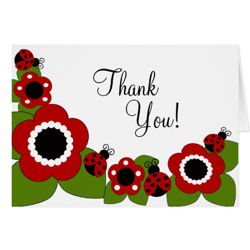 sweet ladybug thank you note cards zazzle ladybug note cards